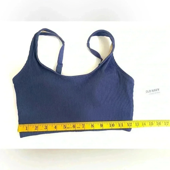 NWT Old Navy Small Light Support blue Ribbed Bralette Bra - Picture 3 of 3